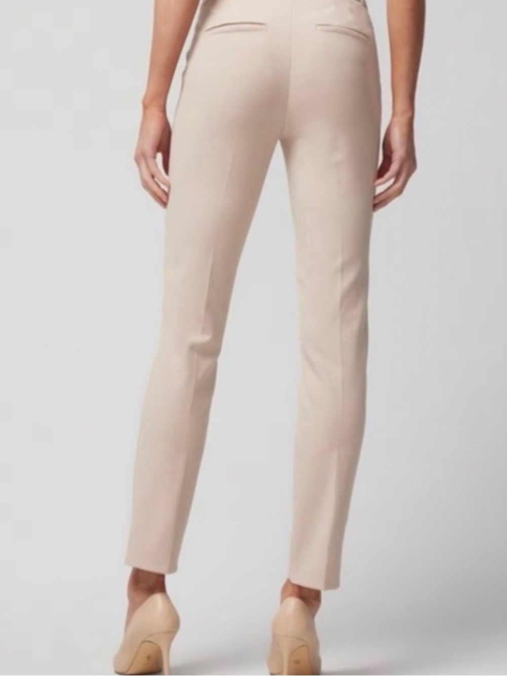 White House Black Market Slim Ankle Pants in Light Beige (Biscotti color) 10R
